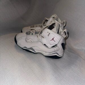 Jordan Kids Sneakers - White and Black with Red Accent